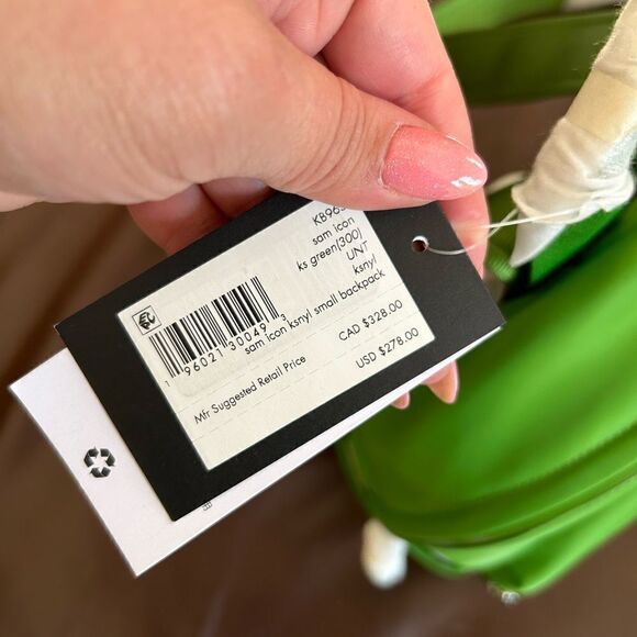 Kate Spade Sam Icon Ksnyl Small Nylon Backpack in KS GREEN main image 9
